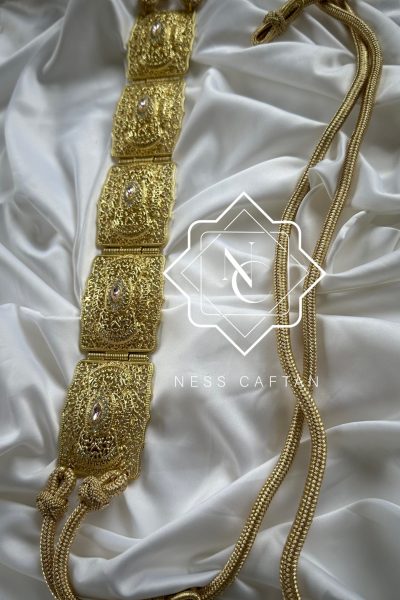 Ceinture à corde - pendentif carré