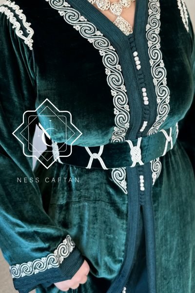 CAFTAN VELOUR VERT