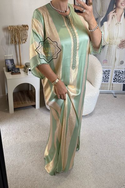 🧵🪡CAFTAN JOHARA VERT D'EAU