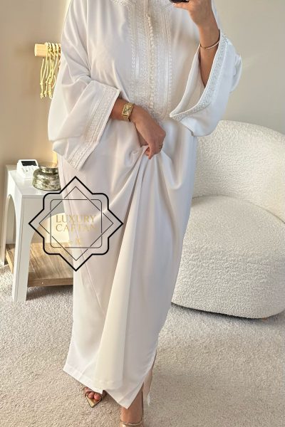 CAFTAN SOHANE BLANC CASSÉ