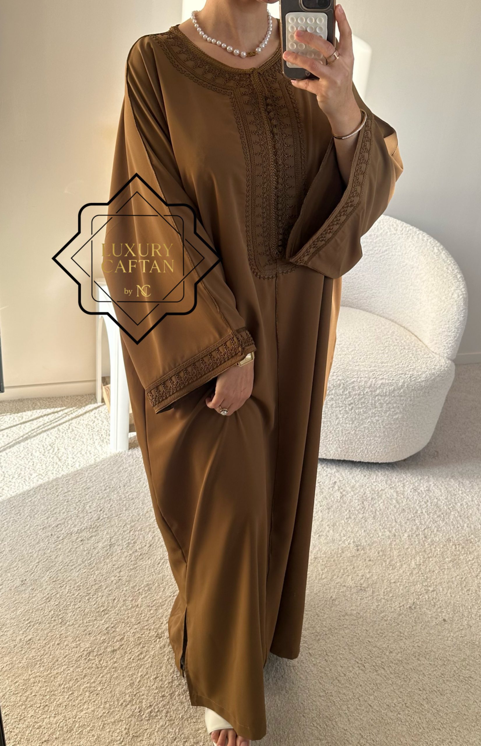 CAFTAN SOHANE MARRON CAMEL