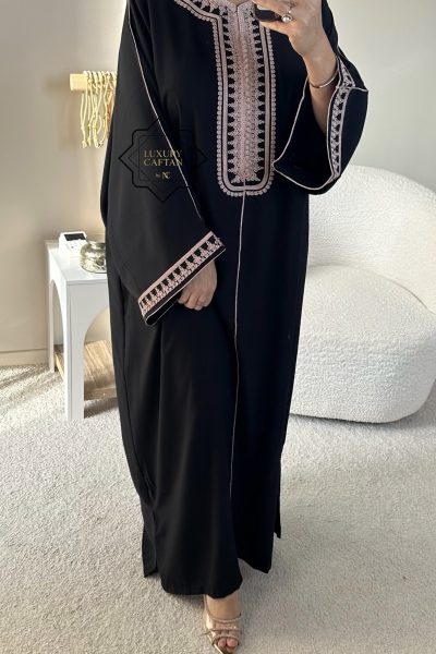 CAFTAN SOHANE NOIR COUTURE NUD