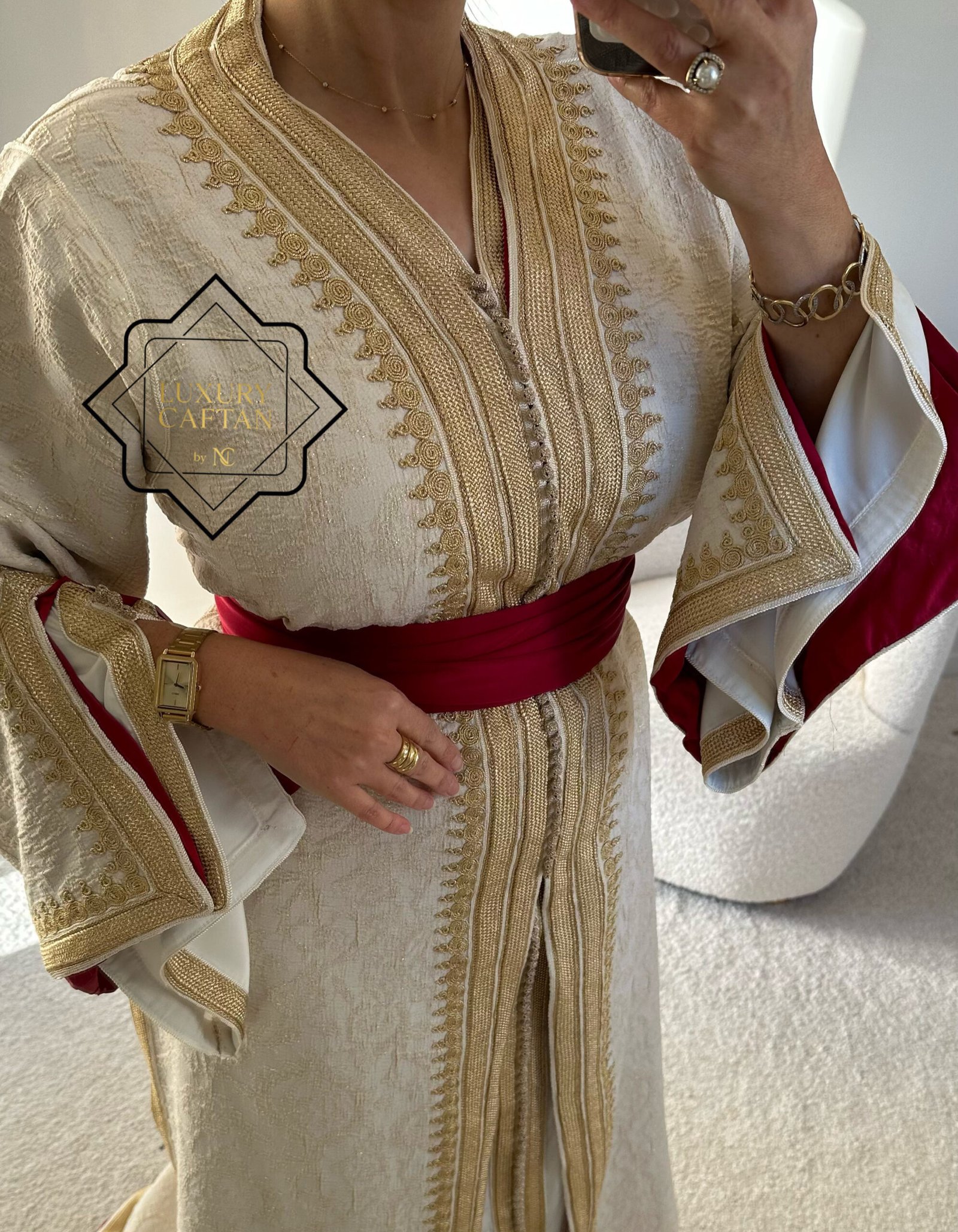 🧵🪡TAKCHITA Blanc Cassé & Rouge – Image 3