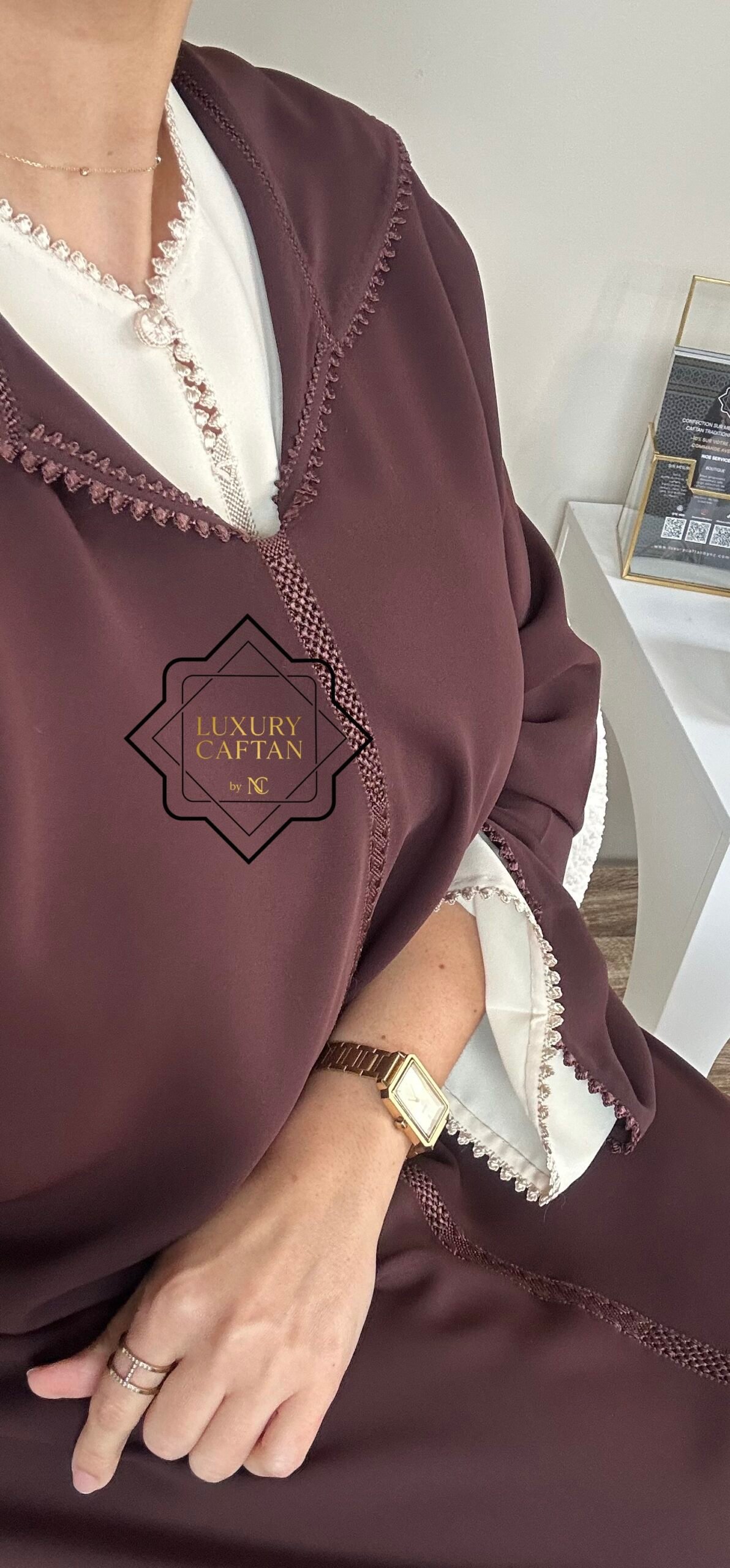 🧵🪡DJELLABA 2 PIECES MARRON – Image 2